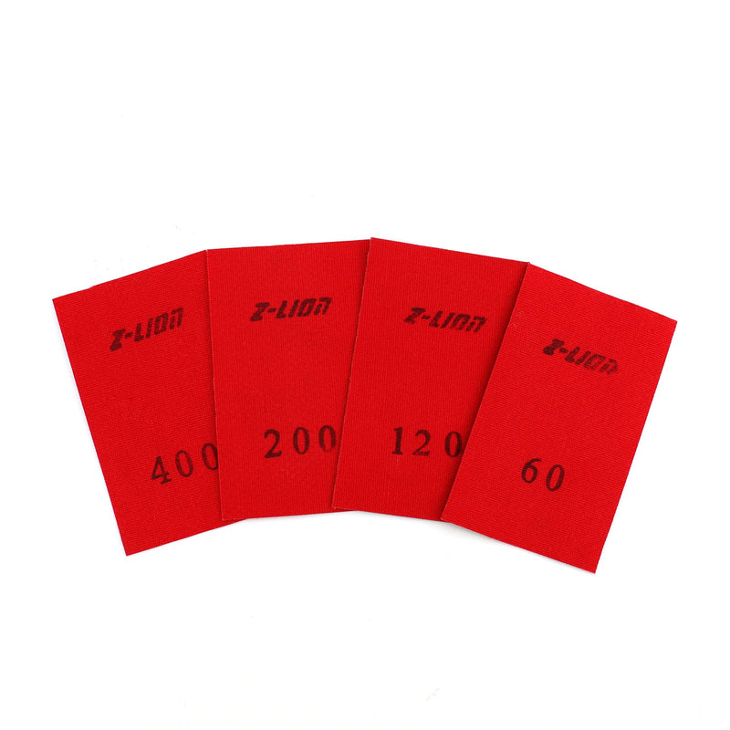 Z-Lion Diamond Abrasive Paper Sheets Diamond Sandpaper for Sanding Stone Glass Ceramic(4pcs/set) 37C-08