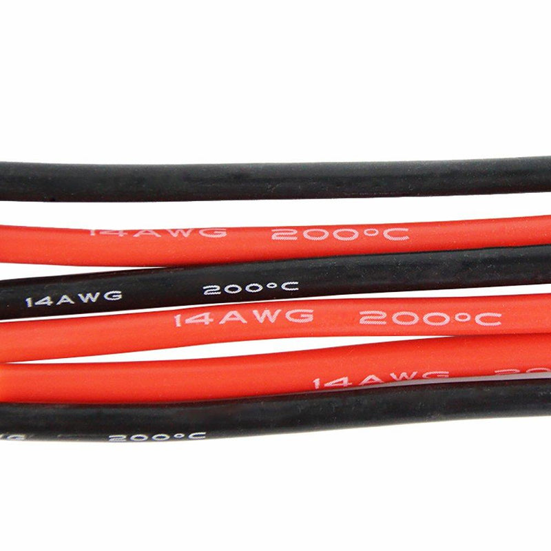 OliYin 3pairs Tamiya Plug Male Female Connector Adapter Cable 14awg 10cm for RC Car Lipo Battery Charge(Pack of 3)