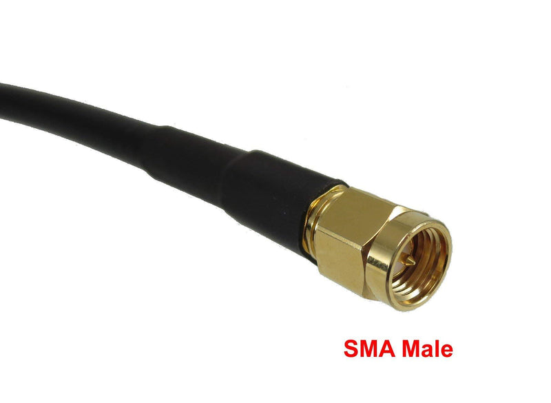 25 ft Low-Loss Coax Extension Cable (50 Ohm) - SMA Male to SMA Female - Antenna Lead Extender for 3G/4G/LTE/Ham/ADS-B/GPS/RF Radio Use (Not for TV or WiFi) 25 ft