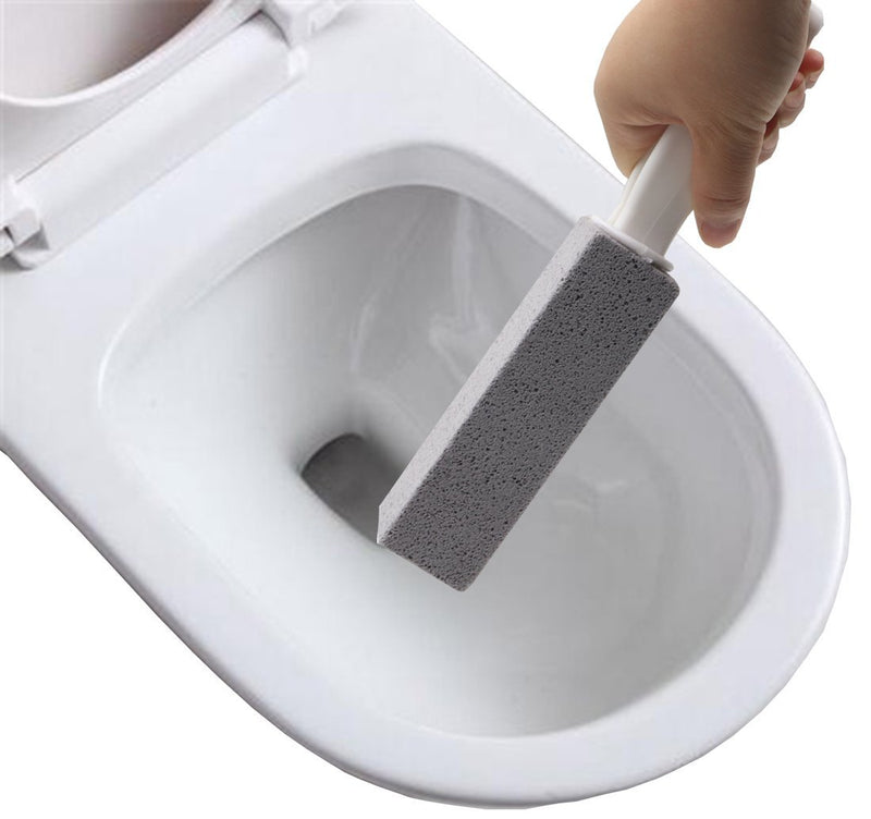 Tuodeal Pumice Stone for Toilet Bowl Cleaning with Handle Pumice Toilet Brush 4 Pack