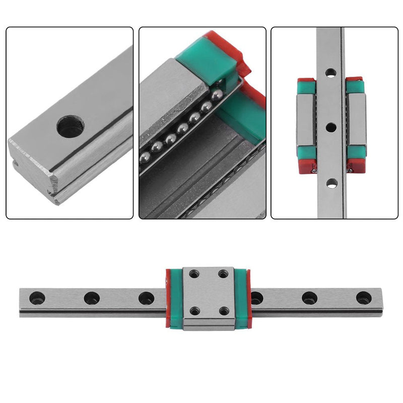 100mm Linear Rail Guide Portable High Precision Miniature Linear Motion Guide with Sliding Rail Block