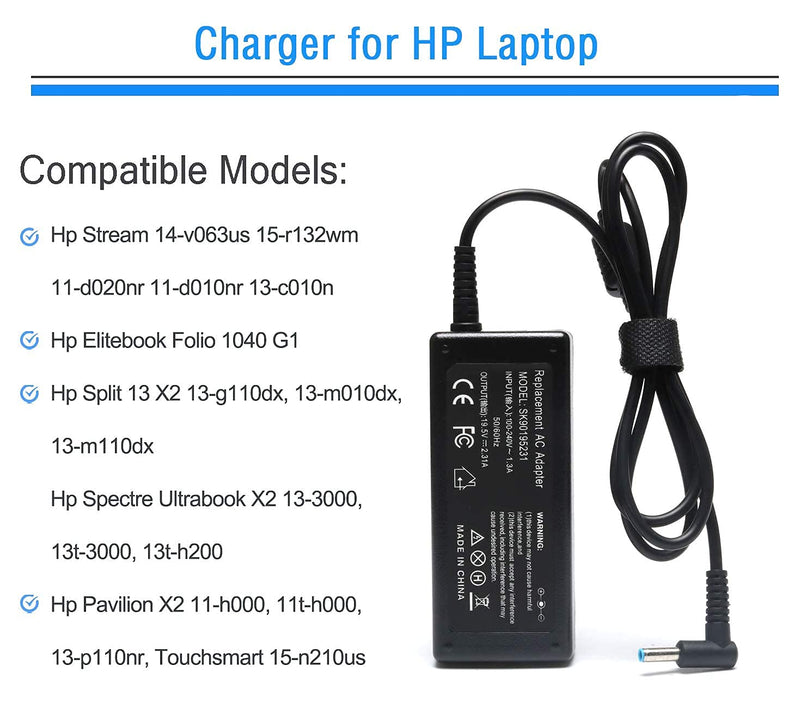 740015-003 741727-001 A045R07DH HSTNN-DA35 HSTNN-LA35 HSTNN-CA40 HSTNN-DA40 HSTNN-LA40 ADP-45WD B New Laptop AC Adapter Charger for Hp Pavilion 11 13 15; HP elitebook Folio 1040 g1;HP Stream 13 11 14