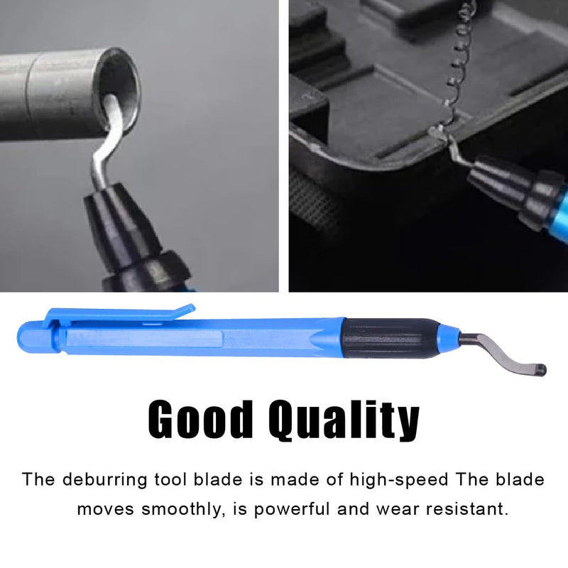 1 piece deburring tool universal, plastic hand deburring tool, 360° rotating blade cutting tool, hand deburring tool, with 2 replacement blades, for 3D printers, plastic, aluminum and stainless steel