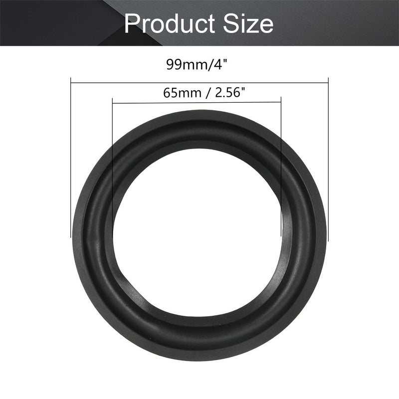 Fielect 4 Inch Speaker Rubber Edge Surround Rings Replacement Parts for Speaker Repair or DIY 1pcs