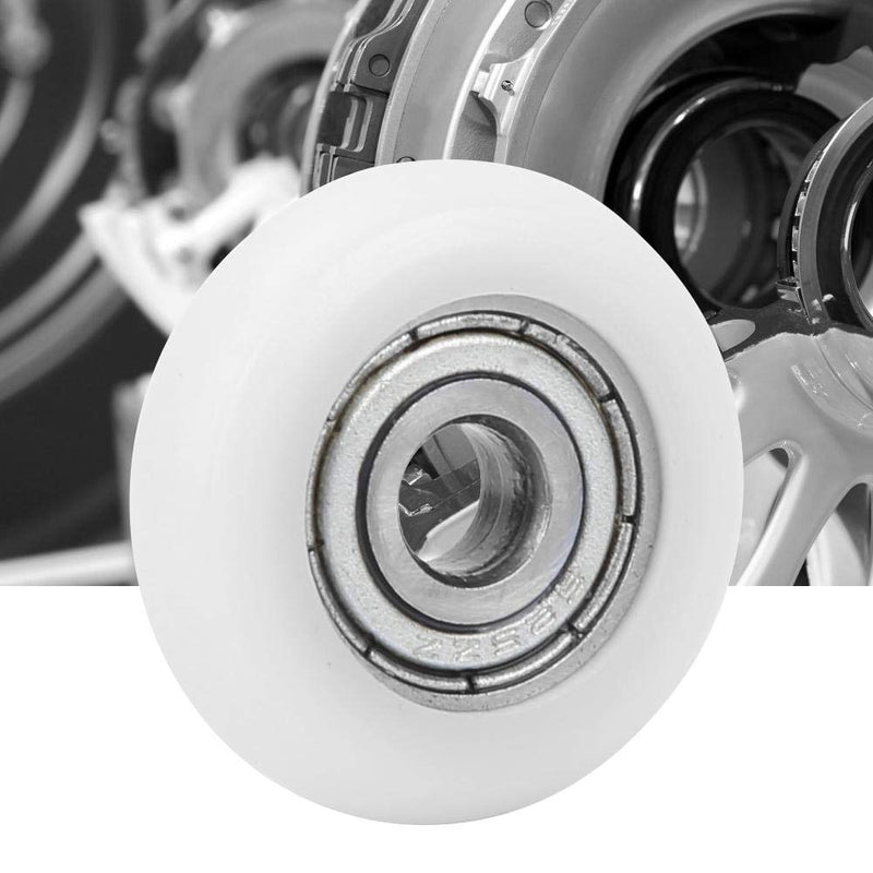 Nylon Ball Bearings, 10Pcs Nylon Plastic Pulley Roller Embedded Deep Groove Ball Bearings High Carbon Chromium Bearing Steel (GCr15) 5×23×7mm