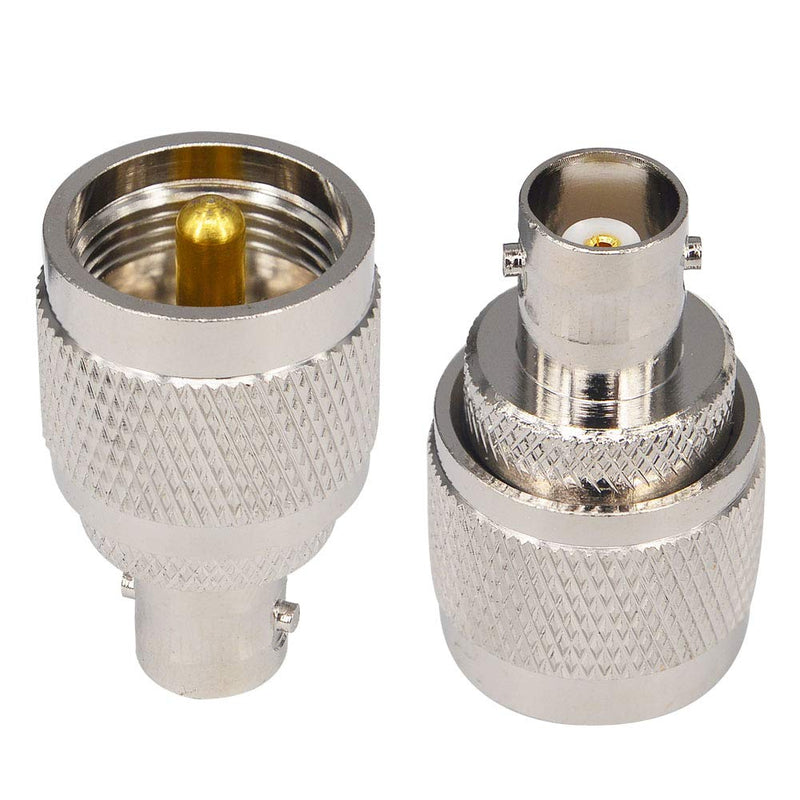 onelinkmore BNC to UHF Antenna Adapter BNC Female to UHF Male PL259 Connector Coaxial BNC UHF Radio Adapter for Antennas LAN Device Radios Mobile Kenwood Radio Amateur Scanner SWL Operator Pack of 2