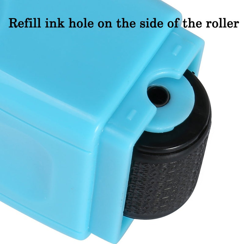 Identity Protection Roller Stamp Lionergy Wide Roller Identity Theft Prevention Security Stamp (Blue Roller Stamp)