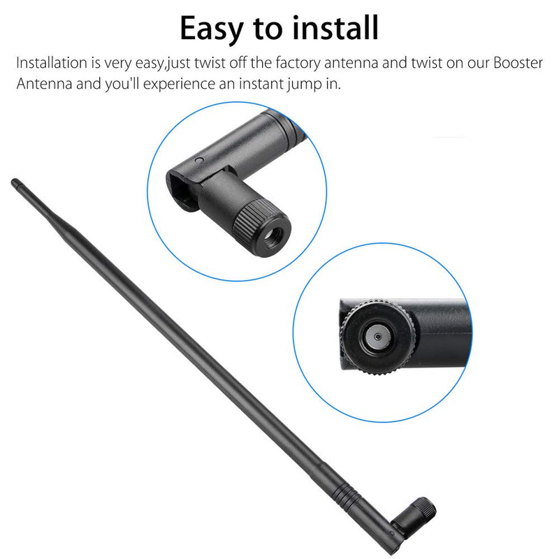 1.3ft 2X 10dBi WiFi Bluetooth Antenna Dual Band Omni Directional Antenna 2.4Ghz/5Ghz with RP-SMA Male Connector Compact with Wireless Wi-Fi Router Network Devices PC Camera
