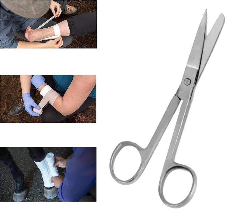 Medical Blunt Nursing Scissors First Aid Surgical General Purpose Instrument Sharp Blunt 15.5cm Stainless Steel Bandage Autoclavable