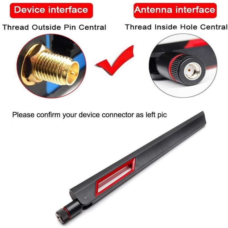 WiFi Antenna Dual Band 2.4GHz 5.8GHz 10 DBI RP-SMA Router for PCI-E WiFi Network Card USB Wireless Adapter Security IP Camera and ASUS RT-AC68u
