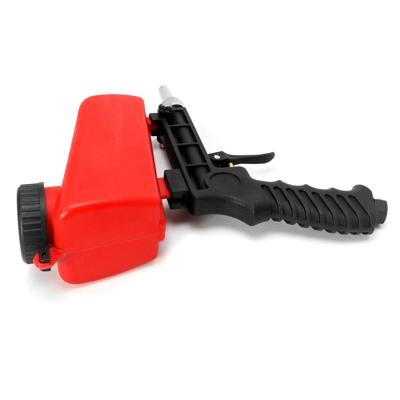 QWORK Pneumatic sandblasting gun, sandblasting machine abrasive, replaceable pneumatic sandblaster tips and quick coupling