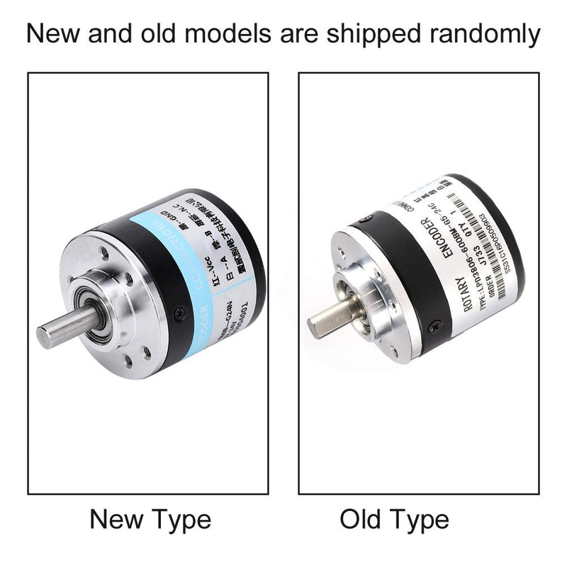 Yosoo Photoelectric Incremental Rotary Encoder 600p/r 6mm Shaft 5-24vdc AB Phase for Length Measurement + Coupling