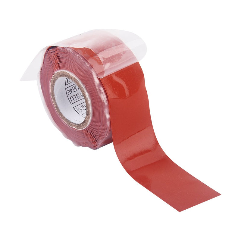 Self-Adhesive Silicone Tape Waterproof Silicone Rubber Adhesive Repair Tape Bonding Wire Hose Silicone Self Fusing Tape, Red