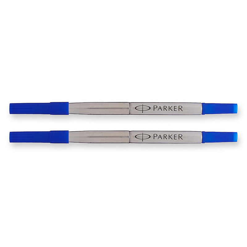 Parker Rollerball Refill Medium Nib, Blue, Pack of 2