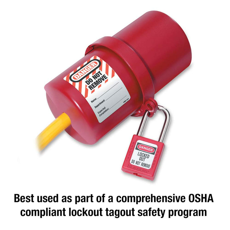 Master Lock 488 Lockout Tagout Electrical Plug Lockout, 220 - 550 Volts Red