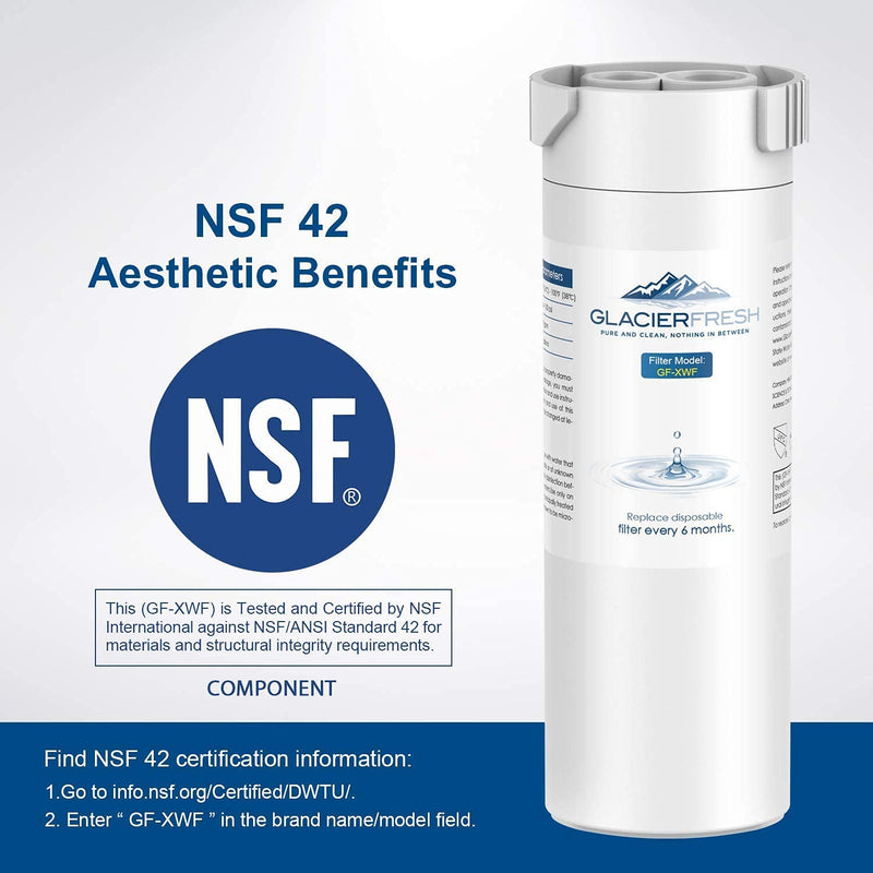 GLACIER FRESH XWF Replacement for GE XWF Refrigerator Water Filter Pack of 3