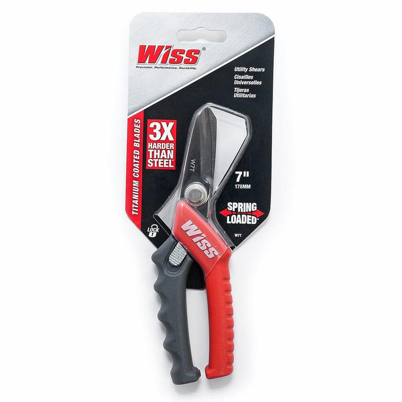 Crescent Wiss 7" Titanium Coated Utility Shears - W7T , Black