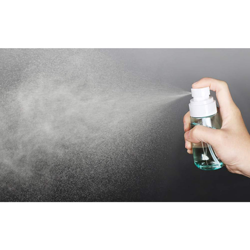 JOSALINAS 4PCS Fine Mist Spray Bottle 2oz/60ml Plastic Empty Clear Refillable Travel Container Essences Rose Water Mister 60ml/2oz