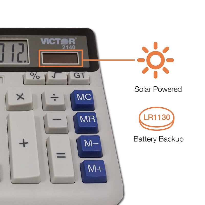 Victor 2140 2140 Desktop Business Calculator, 12-Digit LCD