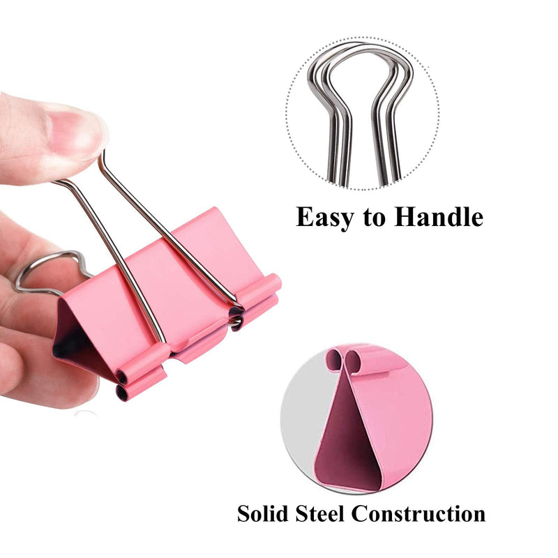 18 Pcs Colorful Extra Large Binder Clips 2 inch for Office