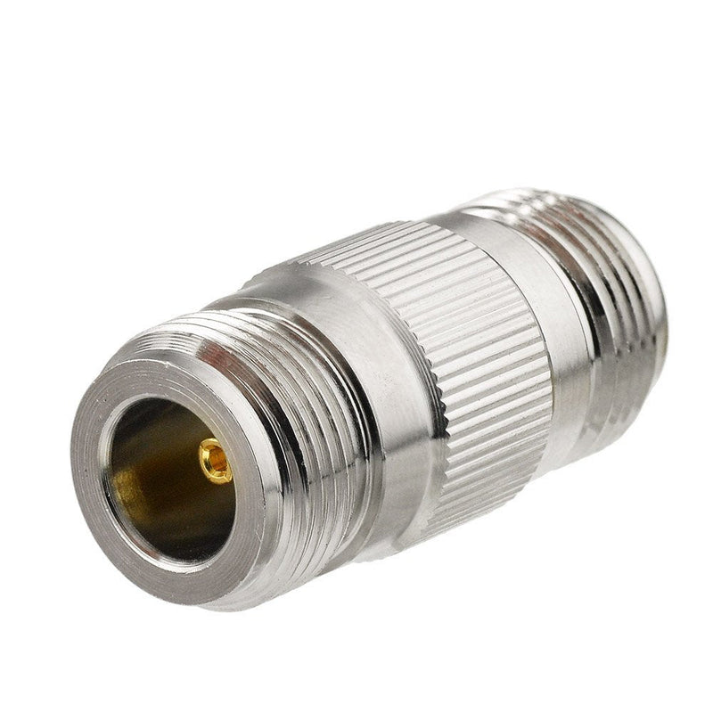 Eightwood 2pcs N Type Adapter N Female to N Female Barrel RF Coax Connector Coupler 50ohm for Ham Radio Antenna WiFi Antenna Router barrel adapter