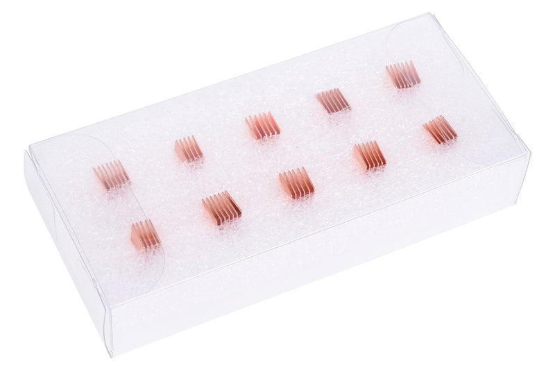 Alphacool 17425 GPU RAM Copper Heatsinks 6,5x6,5mm - 10pcs Air Cooling Passive Coolers