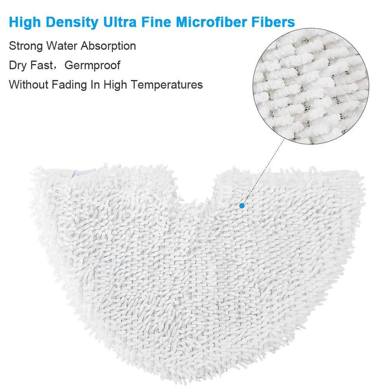 Fushing 3Pcs Steam Mop Pads, Triangle Washable Microfiber Cleaning Steamer Replacement Pads for Shark Steam Pocket Mop S3500 Series S3501 S3550 S3601 S3601D S3801 S3801CO S3901 SE450 S2901 S2902