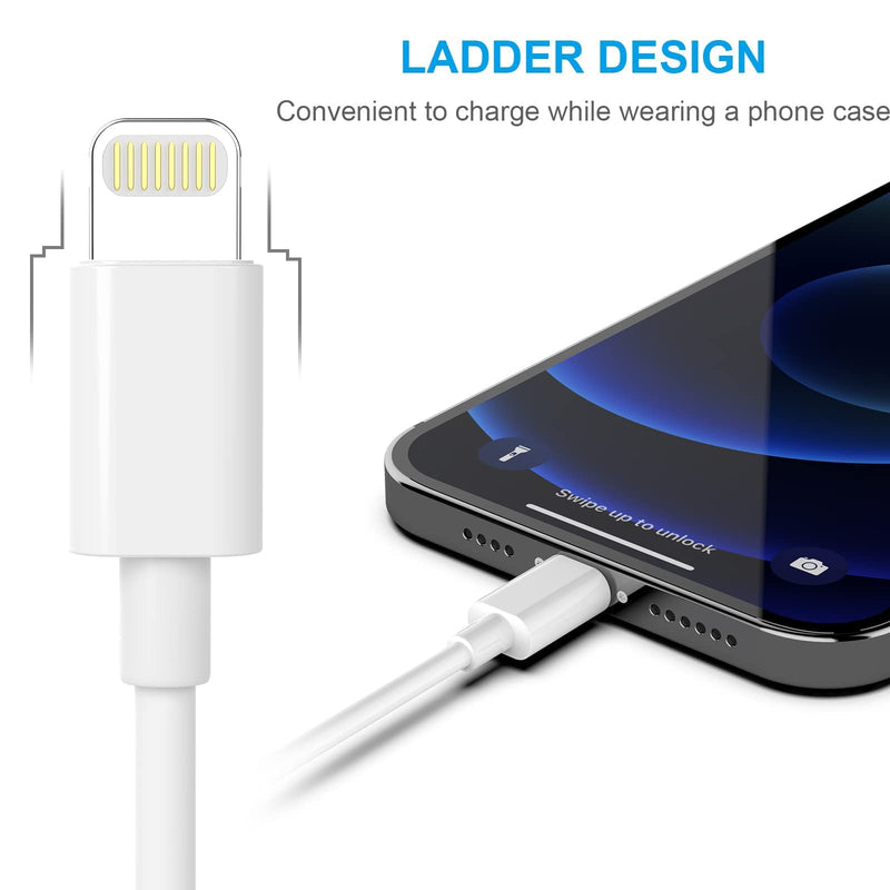 [Apple MFi Certified] 5pack[6/6/6/10/10FT] iPhone Charger Long Lightning Cable Fast Charging High Speed Data Sync USB Cable Compatible iPhone 13/12/11 Pro Max/XS MAX/XR/XS/X/8/7/Plus/6S iPad AirPods 6/6/6/10/10 FT