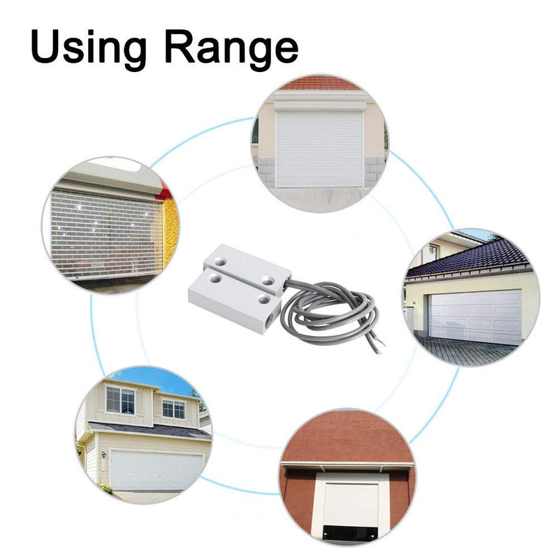 Aoje-Link MC-51 NC Wired Magnetic Switch Door Window Reed Switch Micro Alarm Magnetic Contact Security Silver Gray 4pcs