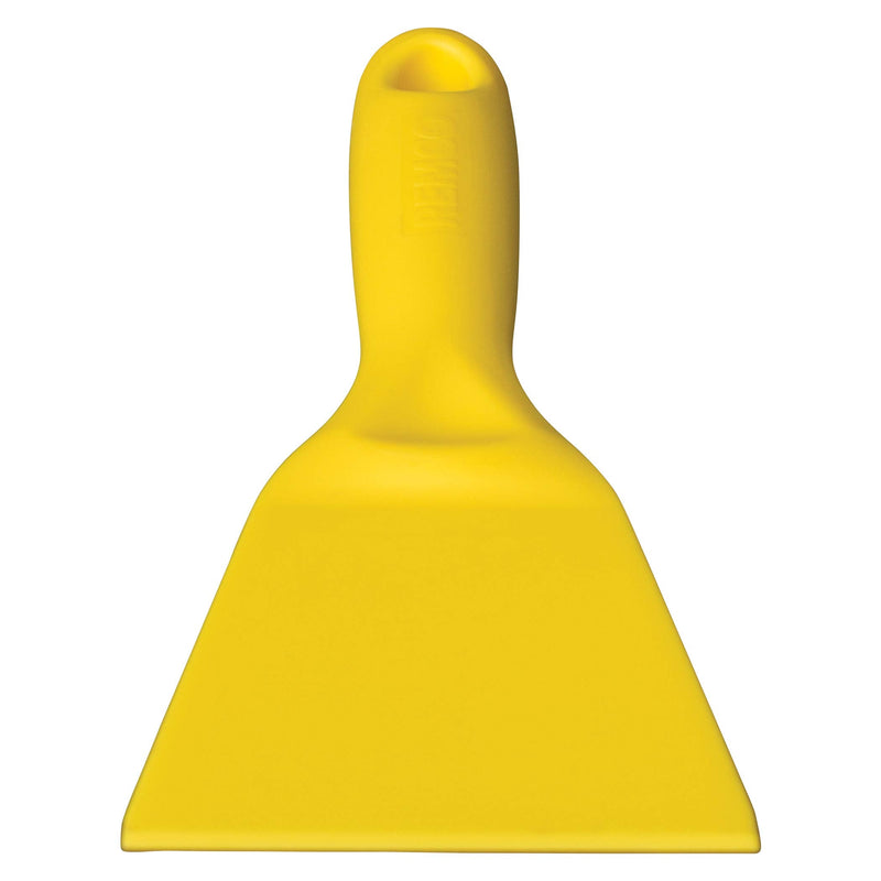 Remco 69616 Yellow Polypropylene Stiff Hand Scraper, Injection Molded Blade, 8" L x 3" W, 1 Piece 6961