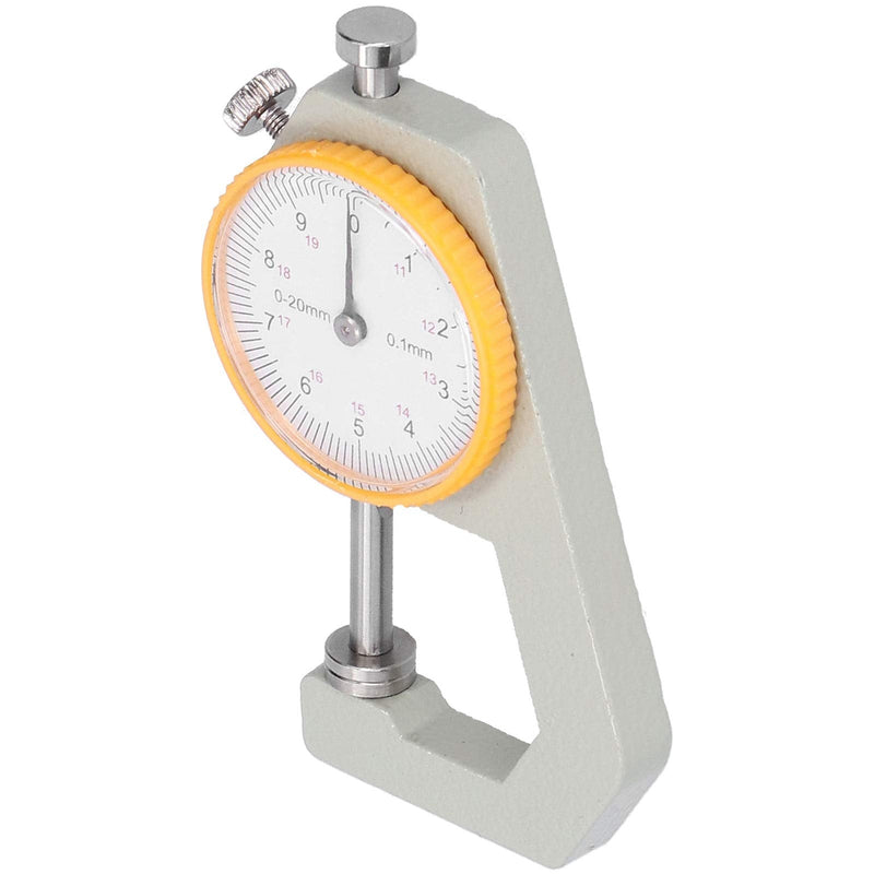 Thickness Gauge, Range Measuring Tool Leather Measuring Tool Thickness Meter, Dial Flat Head for Measuring Jewelry,Leather Leather DIY Measuring(0-20mm thickness gauge) 0-20mm thickness gauge