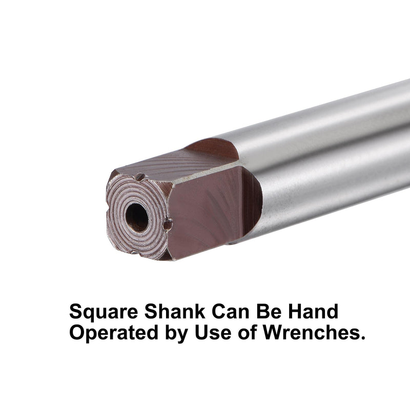 sourcing map 5pcs. 4/6/8/10/12mm H8 Carbon 6 Flute Straight Shank Milling Cutter Hand Reamer Set