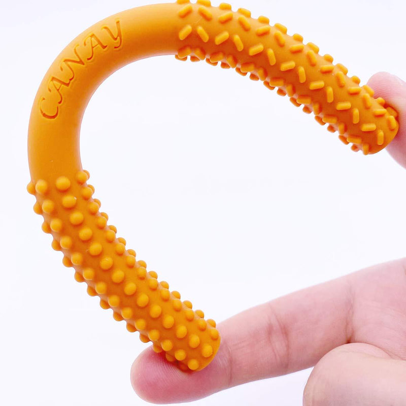 Original Hollow Teething Tubes (6.8'' Long) â€“ Soft Silicone Teething Toys for Babies 3-6 Months 6-12 Months - BPA Free / Dishwasher & Refrigirator Safe - Different Soft Textures for Infant Toddlers