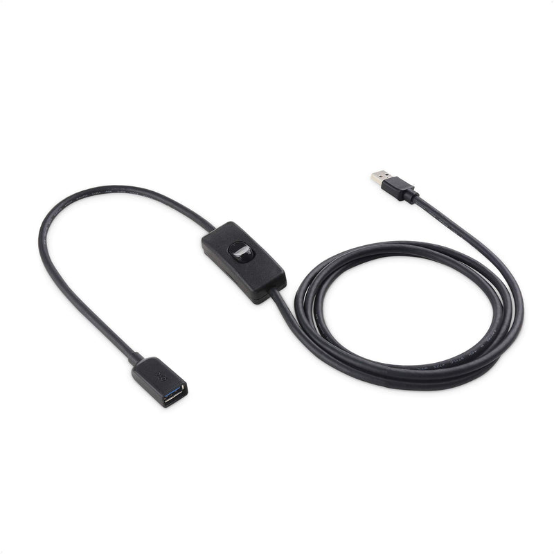 Cable Matters USB 3.0 Extension Cable with On Off Switch 6 ft, Support Data and Power (USB 3.0 On Off Switch/USB On Off Switch)