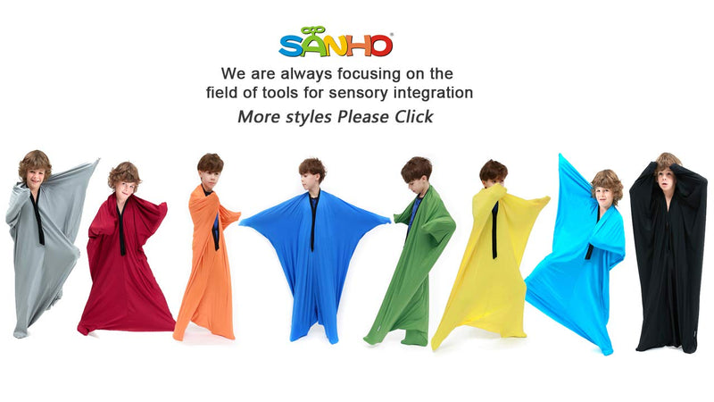 SANHO Dynamic Movement Sensory Sox - Updated Version, Large, 9-12 Years Old, 56''LX28''W Green