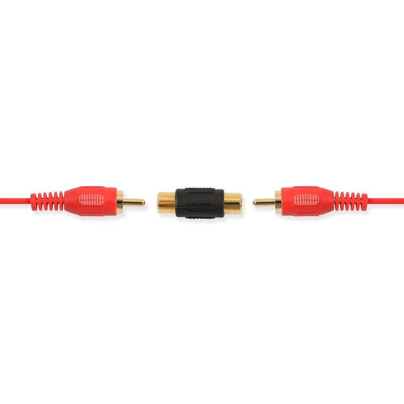 Electop 10 Pack RCA Female to Female Coupler Audio Video Gold Adapter Black
