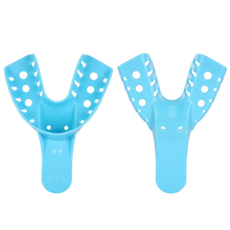 JMU Dental Impression Tray,Bag of 12 Perforated Disposable Trays,4 Medium Lower #4