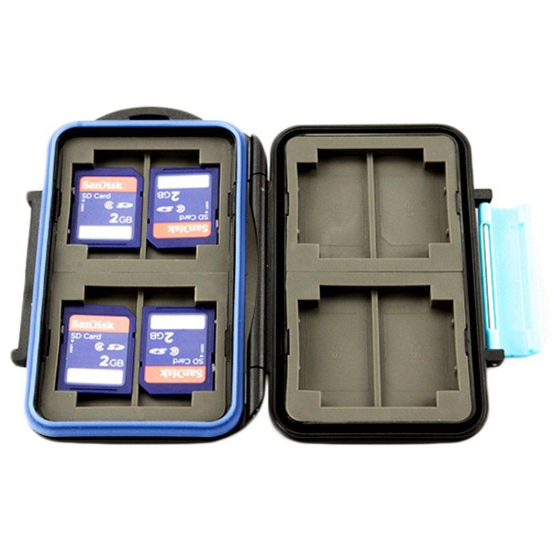 JJC MC-2 Waterproof Holder Storage Memory Card Case for 4PCS CompactFlash(CF) 8PCS SecureDigital(SD)