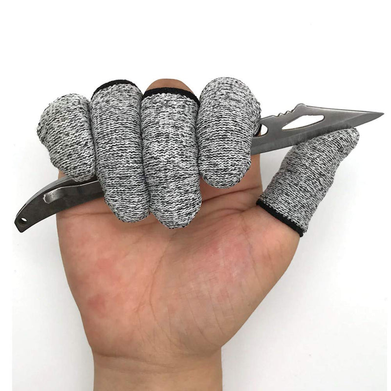6 PCS Finger Cots Cut Resistant Protector, Finger Covers for Cuts, Gloves Life Extender, Cut Resistant Finger Protectors for Kitchen, Work, Sculpture, Anti-Slip, Reusable 6 Count (Pack of 1)