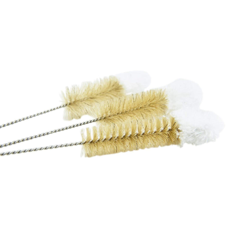 Huji Stainless Steel Multi-Purpose Cleaning Soft Tip Brushes (Set of 3) Set of 3