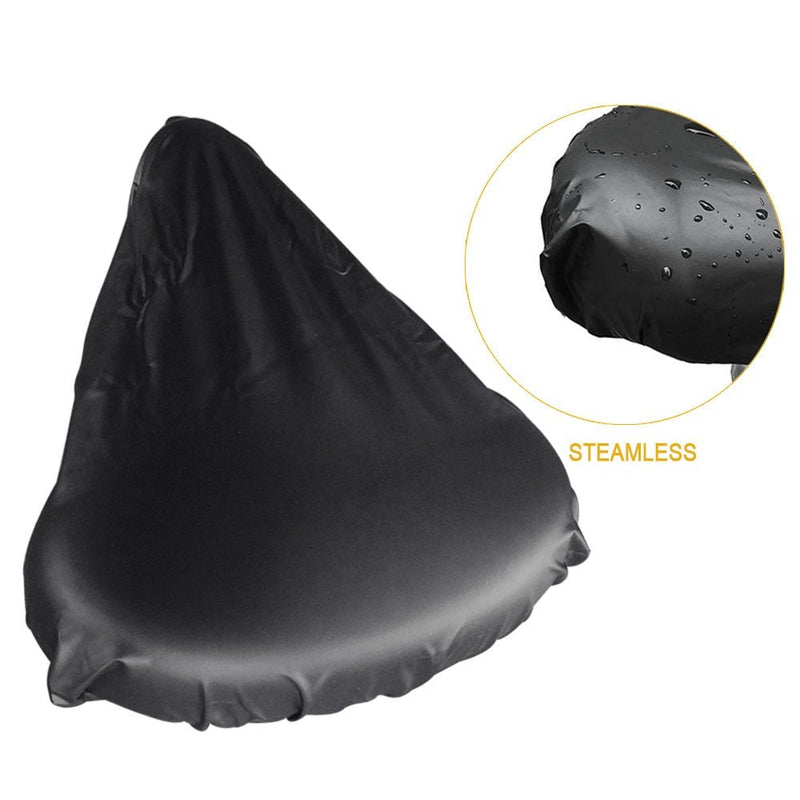 Kulannder Waterproof Bike Saddle Cover in Black, Bicycle Seat Rain Cover with Elastic, 3Packs Bike Seat Cover
