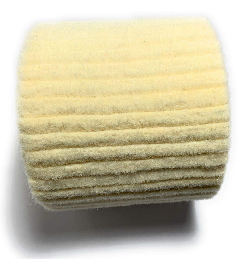 SIGNI Wool Felt Wheel Buffer Wheel Buffing Drum Mirror Burnishing Polishing Brush for Rust/Dust Removal,Jewelry/Glass 4.5 INCH (OD 110X100MM)