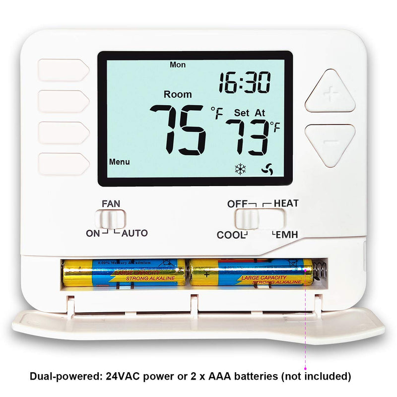 Heagstat H721 Non-Programmable Heat Pump Thermostat, 2 Heat/1 Cool, with 4.5 sq. Inch Display