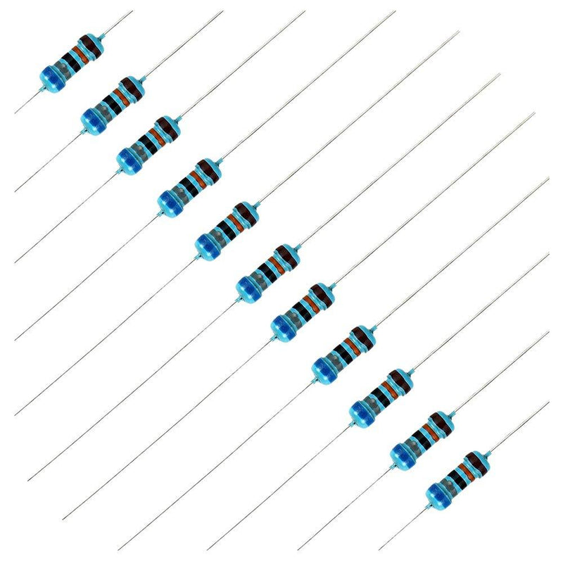 BOJACK 50 Values 1350 Pcs Resistor Kit 0 Ohm-5.6M Ohm with 1% 1/4W Metal Film Resistors Assortment