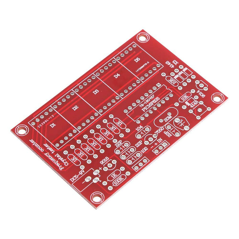 Crystal Oscillator Frequency Counter Tester Meter, DIY 1Hz-50MHz Frequency Indicator Crystal Oscillator Tester Module Kit with 5 Digits Digital Tube Display Red
