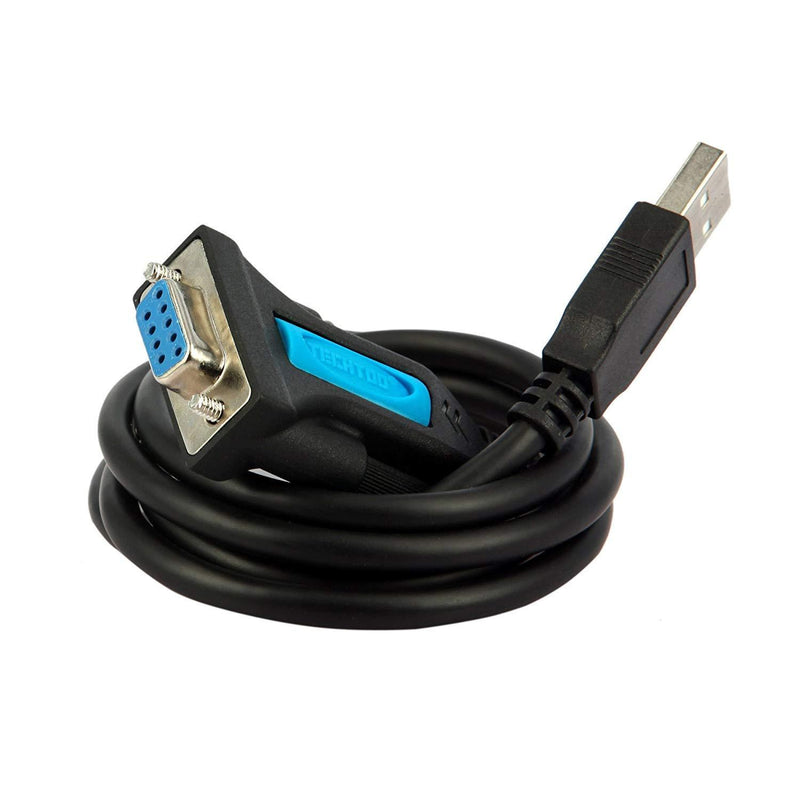 TECHTOO USB 2.0 to RS232 DB9 Serial Cable Female Converter Adapter with Prolific PL2303 Chipset for Win10 8.1 8 7 Vista XP 2000 Andorid Linux Mac OS X 10.6 and Above (3ft/Female) Female Converter-3ft