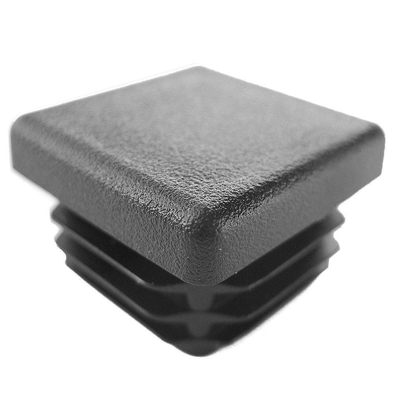 Prescott Plastics 1â€ (25.4 mm) Square Plastic Plug Insert, Black End Cap for Metal Tubing, Fences, Glide Protection for Chairs and Furnitures (20 Pack) 20