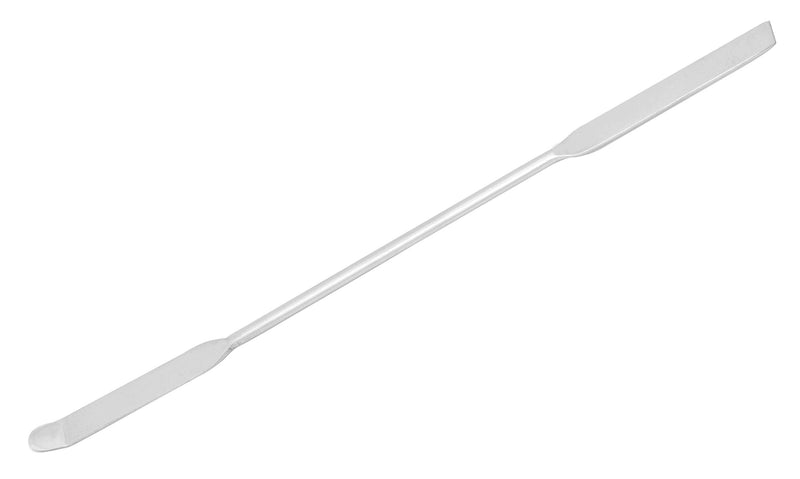 6PK Chattaway Spatulas, 7.9" - Stainless Steel, Polished - Dual Ended, Flat End & Bent End - Eisco Labs