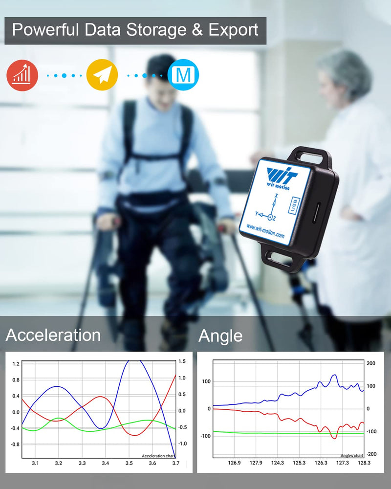WitMotion WT901WIFI Gen 3rd. AHRS MPU9250 9-axis Accelerometer, 3-axis Angular Velocity+Acceleration+Angle+Magnet Field (UDP + TCP Mode, WiFi Connection, Compatible with PC and Android)