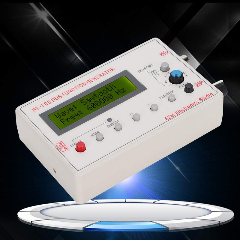 1Hz - 500KHz Signal Generator, Digital DDS Function Arbitrary Waveform Pulse Frequency Meter Output Sine Square Triangle Forward Sawtooth Wave, Reverse Sawtooth Wave Frequency Counter